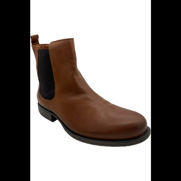 Miz Mooz Leather Chelsea Boots Brandy - Wide - Picture 1 of 3
